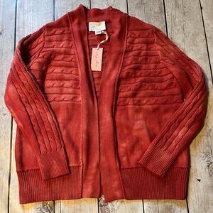 Evy’s tree open front cardigan medium nwt